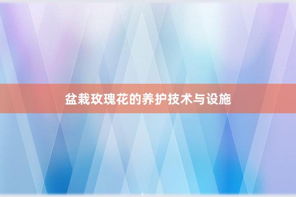 盆栽玫瑰花的养护技术与设施